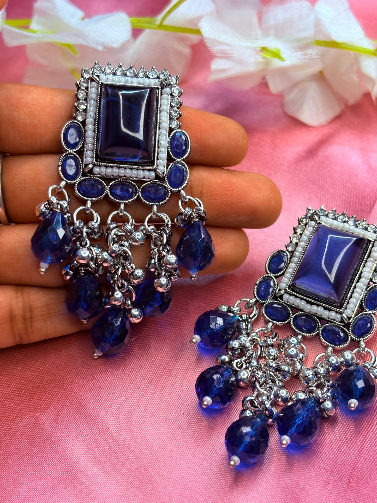 Violet Beads Earrings