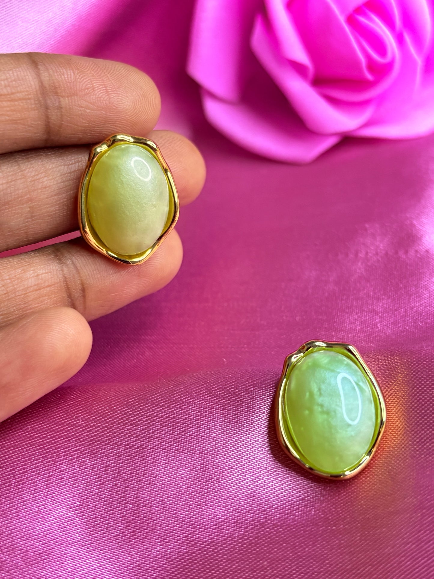 Green Pendant Earrings