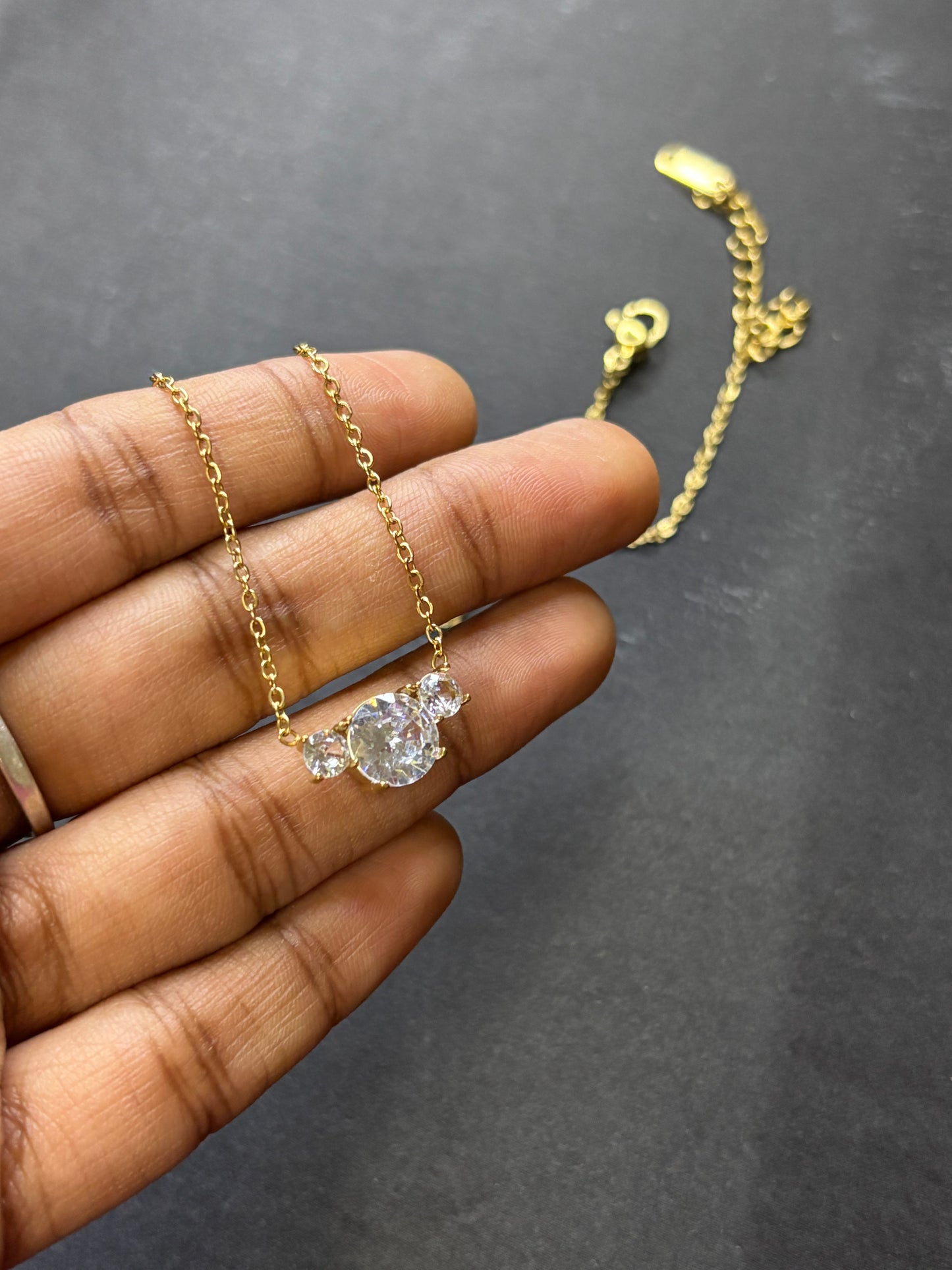 Simple white stone Necklace