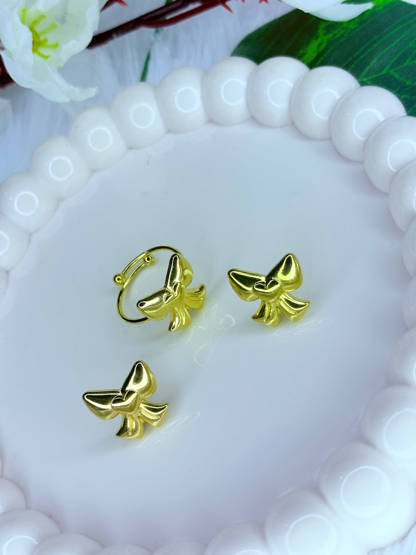 Necklace Set (chain with earring & free size ring)