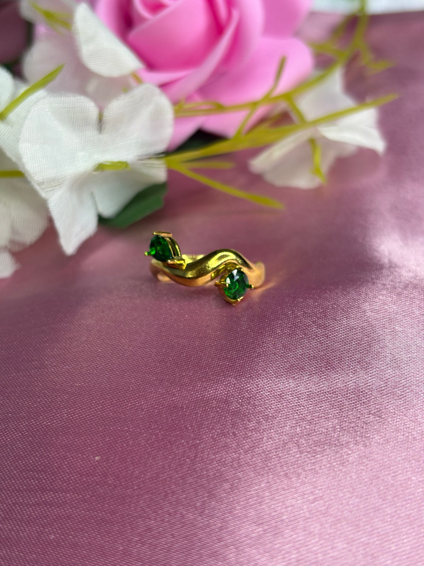 Green double Helen Ring