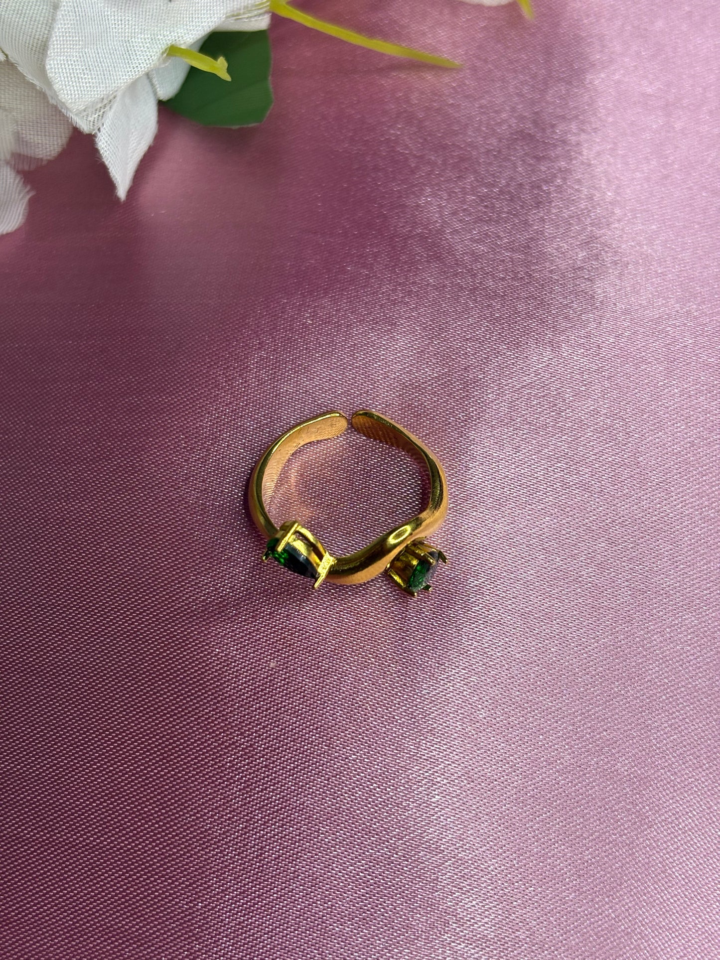 Green double Helen Ring