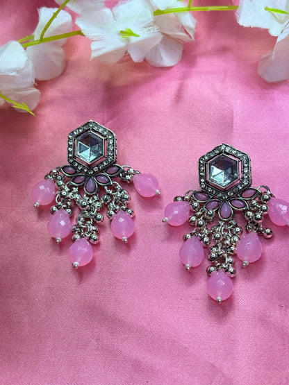 Pink Beads Earrings