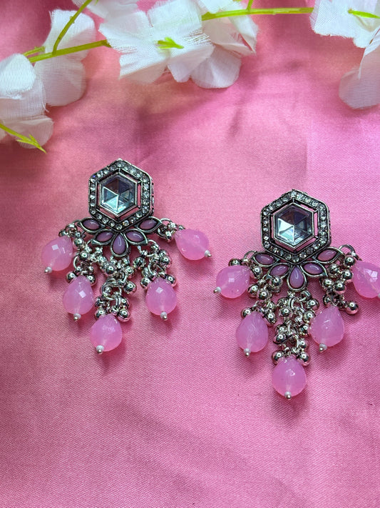 Pink Beads Earrings