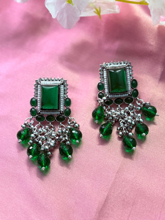 Green Beads Earrings