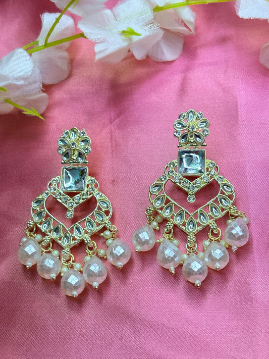 White Pearls Beads Earrings
