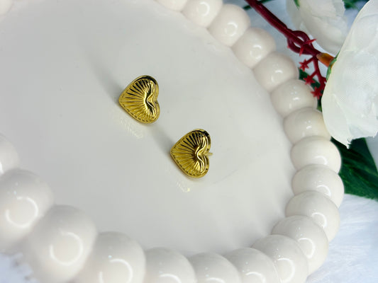 Heart-shaped Necklace Set (Chain With Earrings)