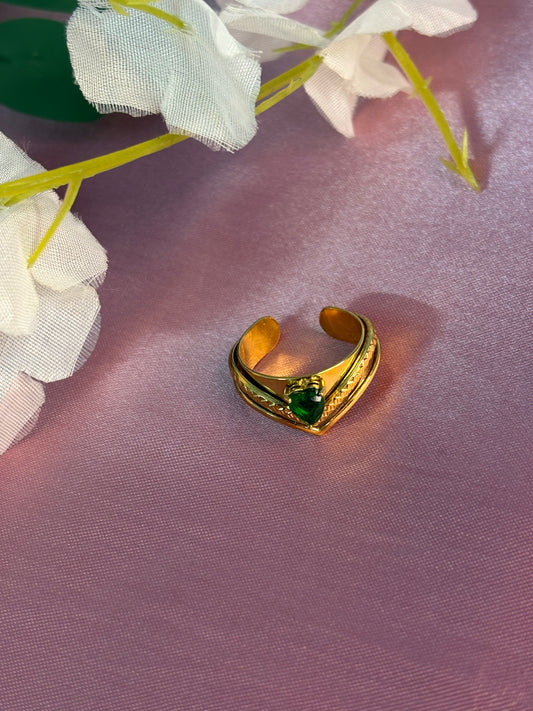 Greek Emerald Ring
