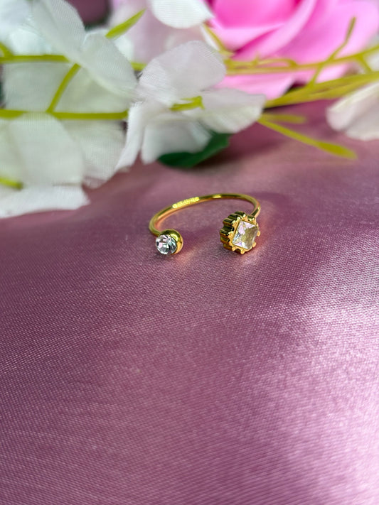 Double Stone Nova Ring