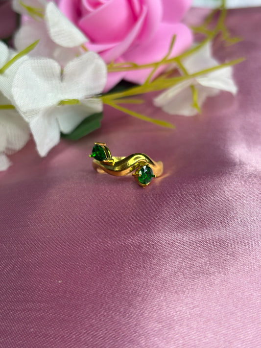 Green double Helen Ring